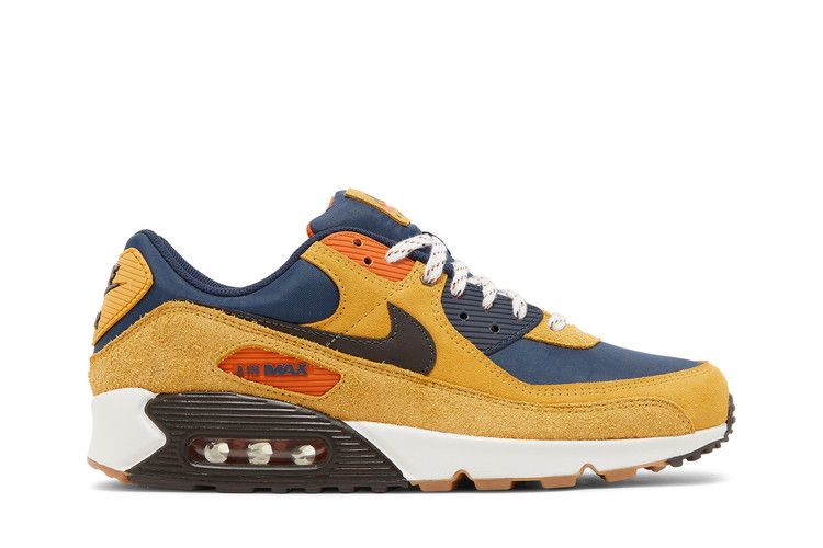 Nike Air Max 90 'Bucktan Team Navy' — Bucktan/Campfire Orange/Team Navy/Velvet Brown (2)