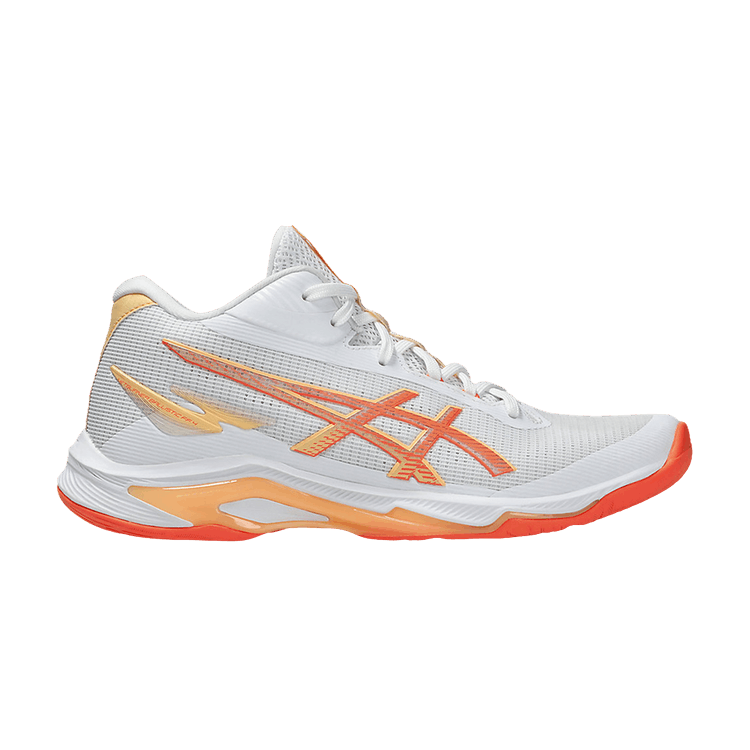 ASICS Wmns Netburner Ballistic FF MT 4 'White Vivid Coral' — White/Vivid Coral
