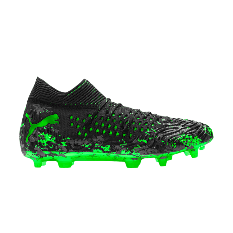 Puma Future 19.1 Netfit FG AG 'Black Green Gecko' — Black/Charcoal Grey/Green Gecko