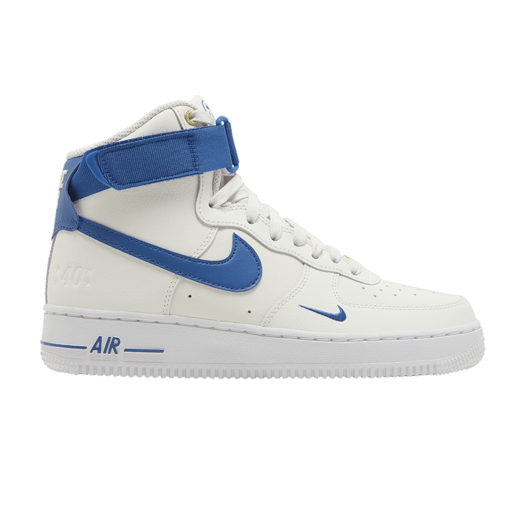 Nike Wmns Air Force 1 High SE '40th Anniversary - Sail Blue Jay' — Sail/White/Metallic Gold/Blue Jay