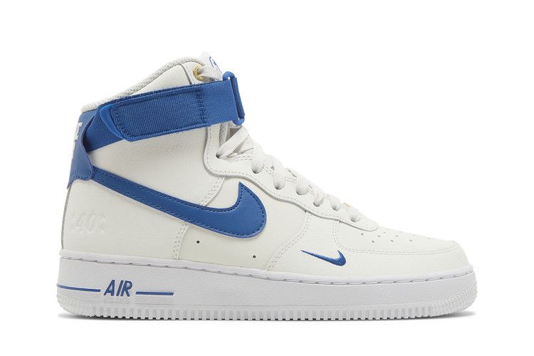 Nike Wmns Air Force 1 High SE '40th Anniversary - Sail Blue Jay' — Sail/White/Metallic Gold/Blue Jay (2)