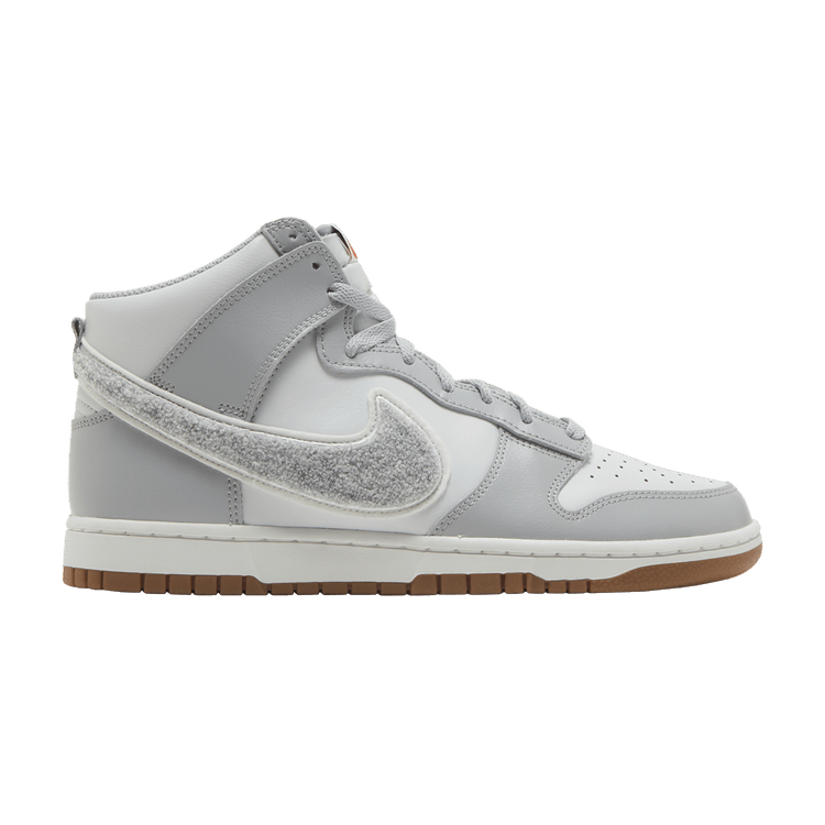 Nike Men's Dunk High 'Chenille Swoosh - Light Smoke Grey' — Light Smoke Grey/Light Smoke Grey/Summit White/Photon Dust