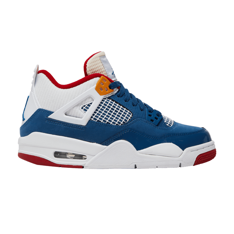 Air Jordan 4 Retro GS 'Messy Room' — French Blue/White/Gym Red/Pearl White/Chutney/Altitude Green