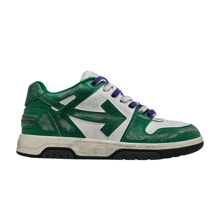 Off-White Out of Office Vintage Leather 'White Green' — White/Green