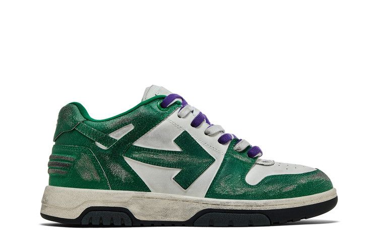 Off-White Out of Office Vintage Leather 'White Green' — White/Green