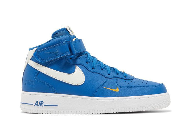 Nike Air Force 1 Mid '07 LV8 '40th Anniversary - Blue Jay' — Blue Jay/Yellow Ochre/White/Sail (2)