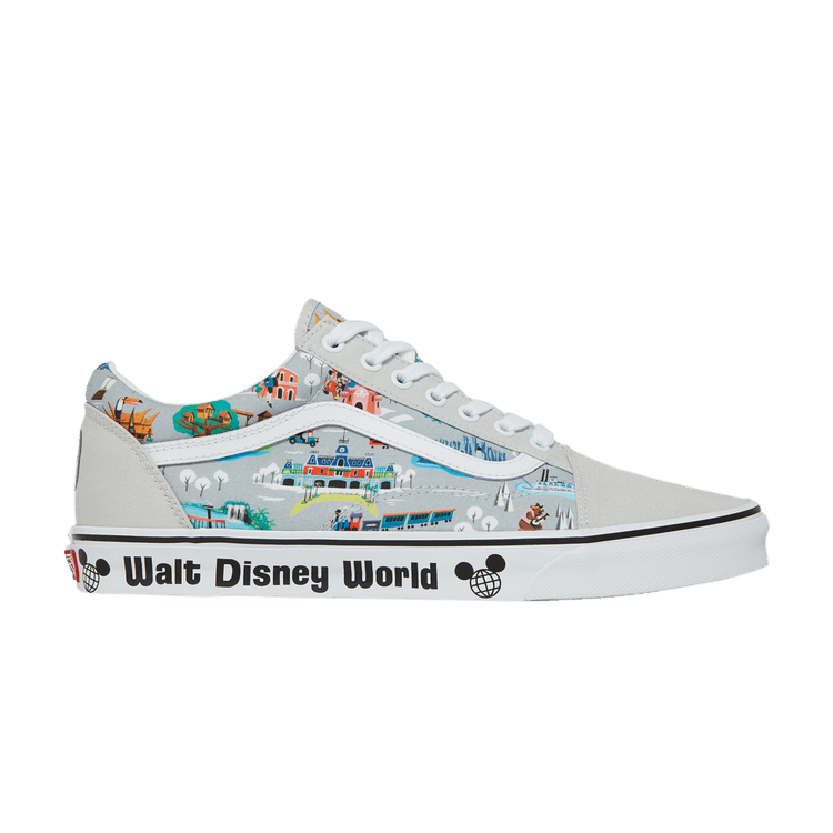 Disney x Vans Old Skool '50th Anniversary - Disney Park Map' — Grey/White