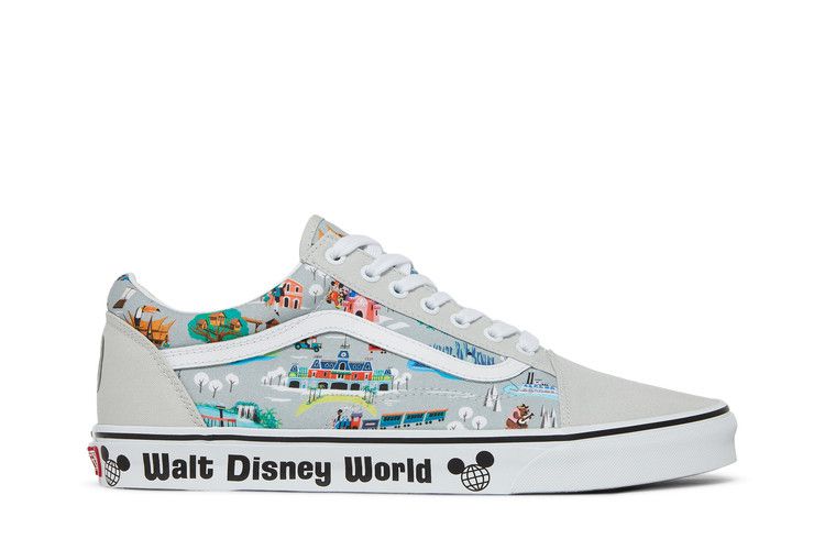 Disney x Vans Old Skool '50th Anniversary - Disney Park Map' — Grey/White