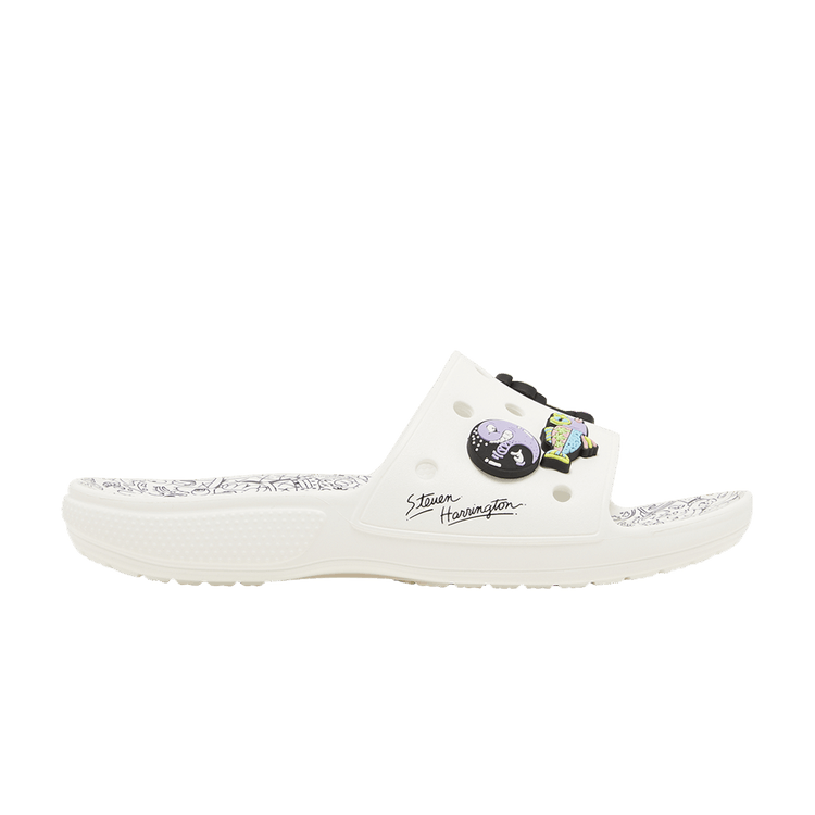 Steven Harrington x Crocs Classic Slide 'Quickstrike - White Black' — White/Black