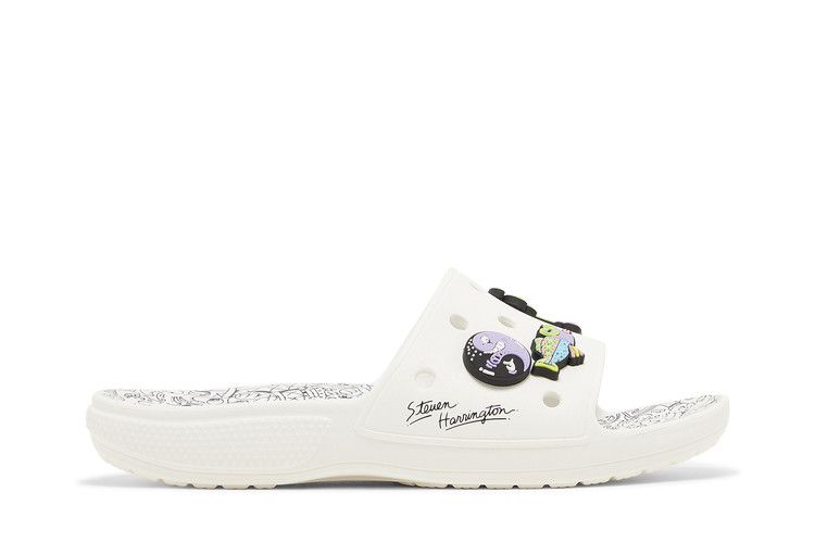 Steven Harrington x Crocs Classic Slide 'Quickstrike - White Black' — White/Black