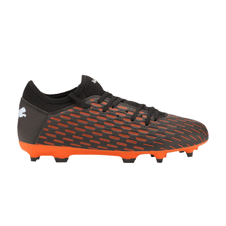Puma Future 6.4 FG AG Jr 'Black Shocking Orange' — Black/White/Shocking Orange