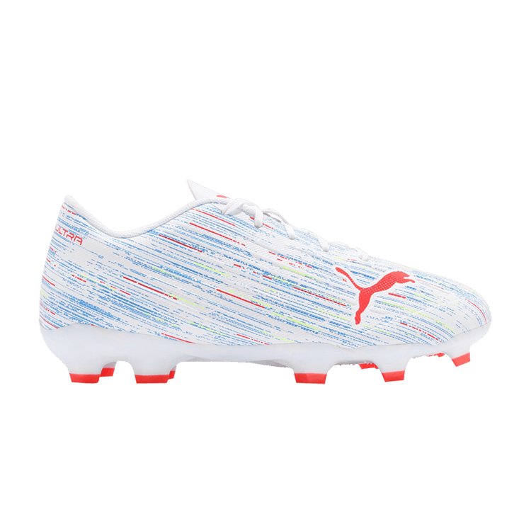 Puma Ultra 4.2 FG AG Jr 'White Red Blast' — White/Red Blast/Energy Blue