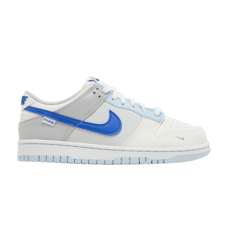 Nike Dunk Low GS 'Just Stitch It -  Hyper Royal' — Ivory/White/Photon Dust/Hyper Royal