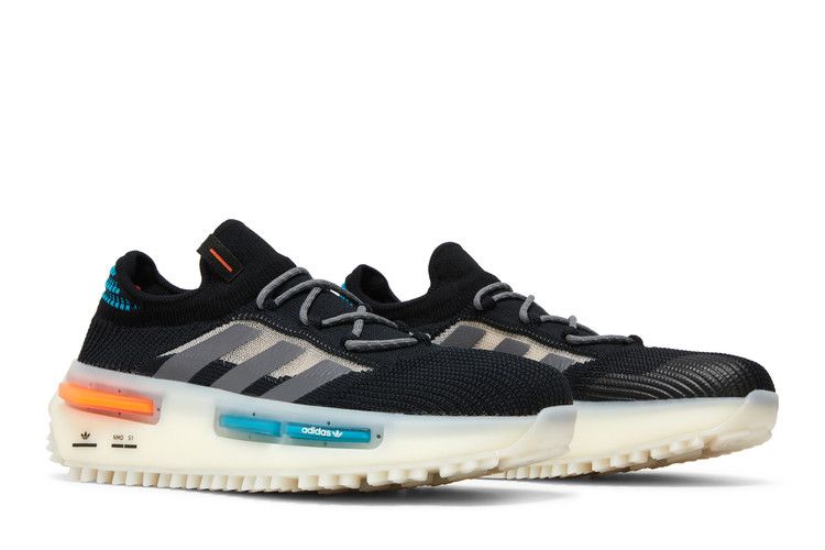adidas NMD_S1 'Black Teal Orange' — Core Black/Grey Five/Off White