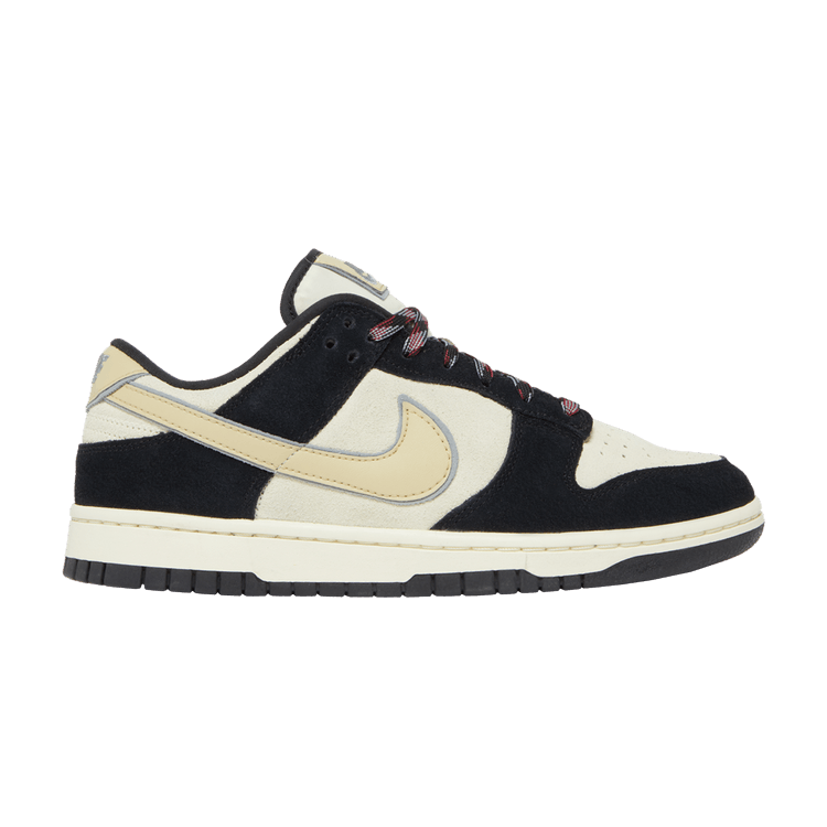 Nike Wmns Dunk Low LX 'Black Suede' — Black/Team Gold/Coconut Milk