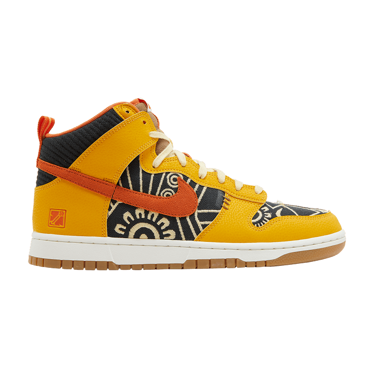 Nike Dunk High 'Somos Familia' — Off Noir/Starfish/Dark Driftwood/Lemon Wash/Sail/Black