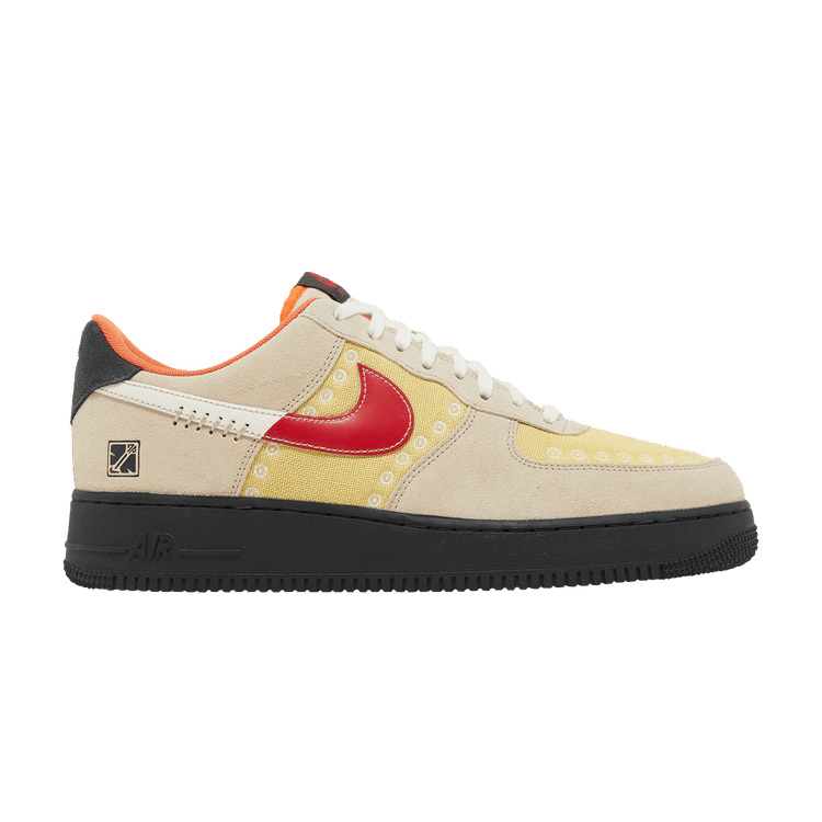 Nike Air Force 1 '07 'Somos Familia' — Sanddrift/University Red/Lemon Wash/Dark Smoke Grey