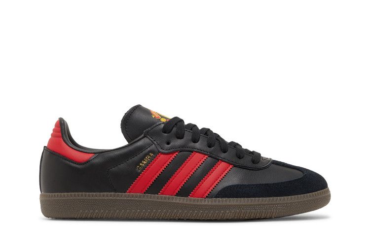 Manchester United x adidas Samba Team 'Black Real Red' — Core Black/Real Red/Gum
