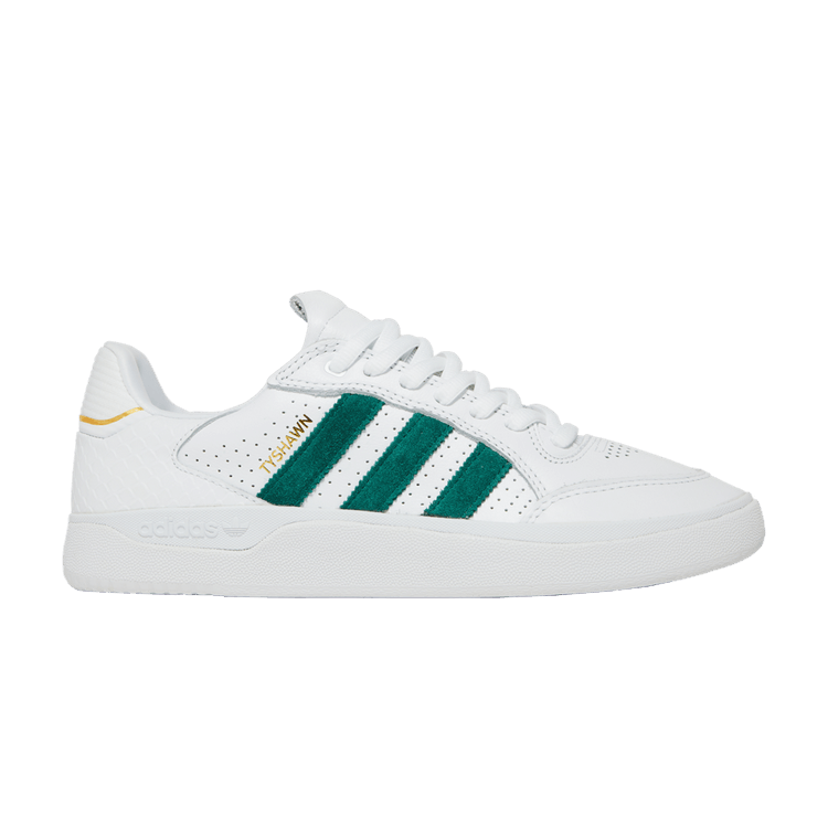 adidas Tyshawn Low 'White Collegiate Green' — Cloud White/Collegiate Green/Gold Metallic