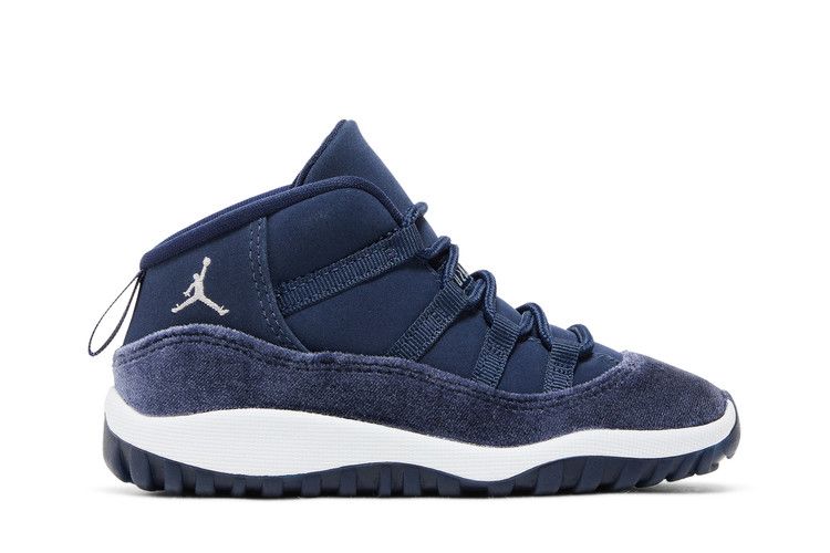 Air Jordan 11 Retro TD 'Midnight Navy Velvet' — Midnight Navy/Metallic Silver/White