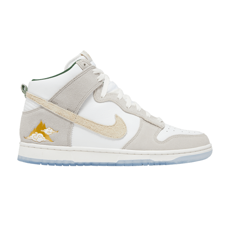 Nike Dunk High 'San Francisco Pack - Gold Mountain' — Summit White/Desert Ore/Light Bone/Evergreen/Sail/Yellow Gold