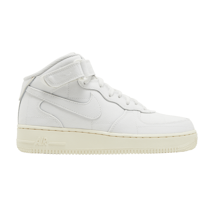 Nike Wmns Air Force 1 '07 Mid 'White Canvas' — Summit White/Summit White/Pearl White/Black