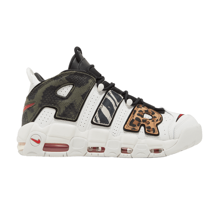 Nike Air More Uptempo 'Tunnel Walk' — Summit White/University Red/Black/White