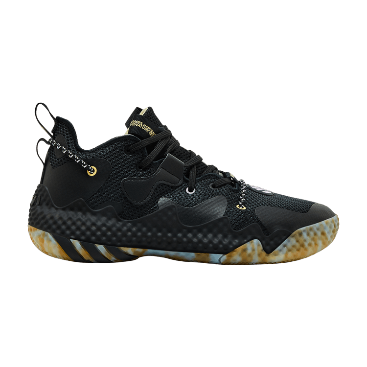 Adidas Harden Vol. 6 J 'Black Marbled' — Core Black/Core Black/Bliss Blue