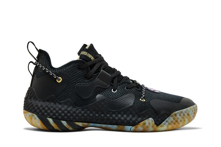 Adidas Harden Vol. 6 J 'Black Marbled' — Core Black/Core Black/Bliss Blue