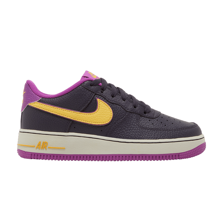 Nike Air Force 1 GS 'Lakers Alternate' — Cave Purple/Light Bone/Vivid Purple/Solar Flare