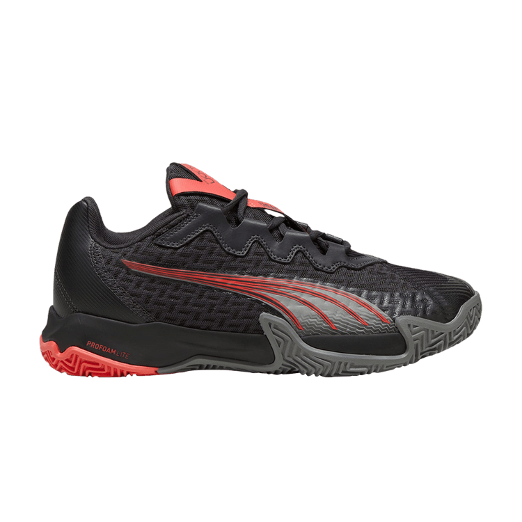 Puma Nova Elite 'Dark Grey Active Red' — Flat Dark Grey/Black/Flat Medium Grey/Active Red