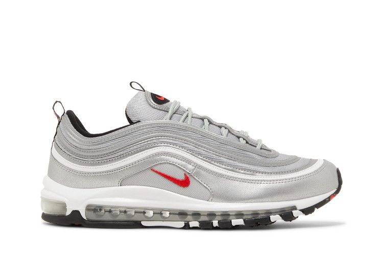 Nike Men's Air Max 97 OG 'Silver Bullet' 2022 — Metallic Silver/University Red/Black/White (2)
