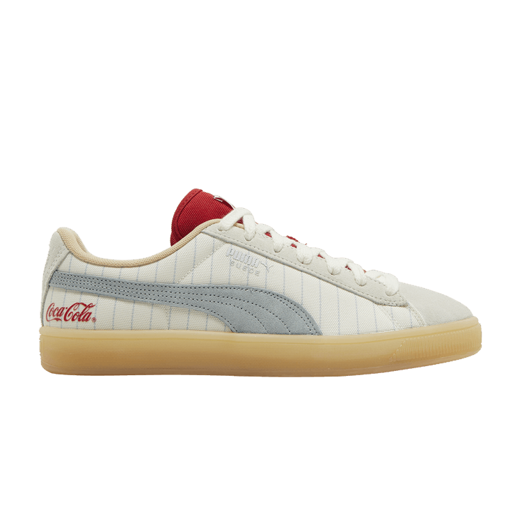 Coca-Cola x Puma Suede 'Slate Pinstripes' — Ivory Glow/Slate