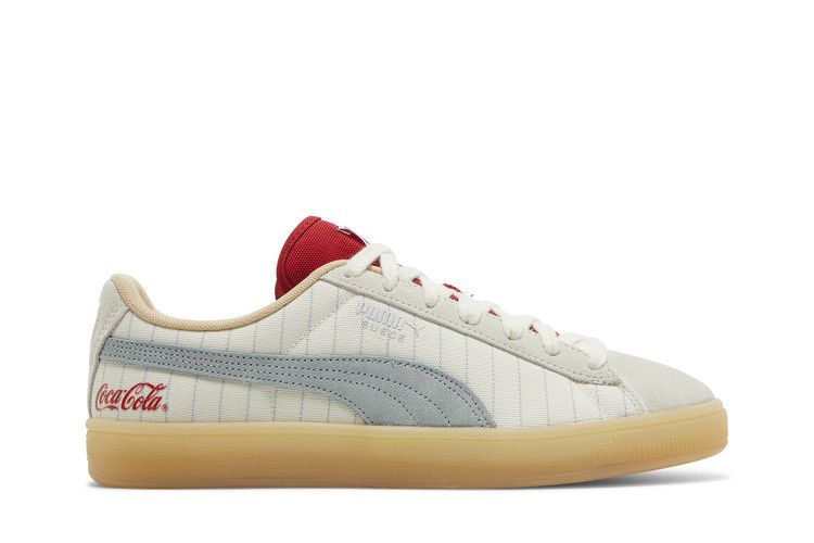 Coca-Cola x Puma Suede 'Slate Pinstripes' — Ivory Glow/Slate