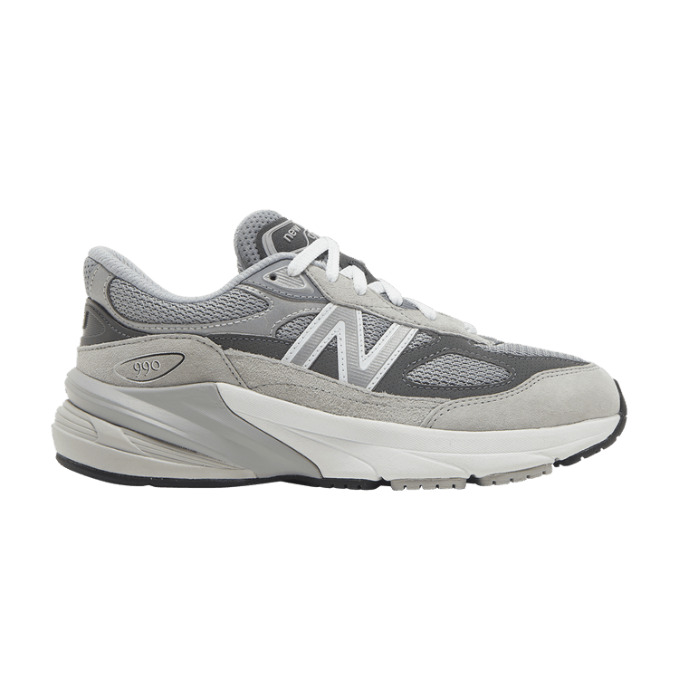 New Balance 990v6 Big Kid 'Castlerock' — Grey/Silver