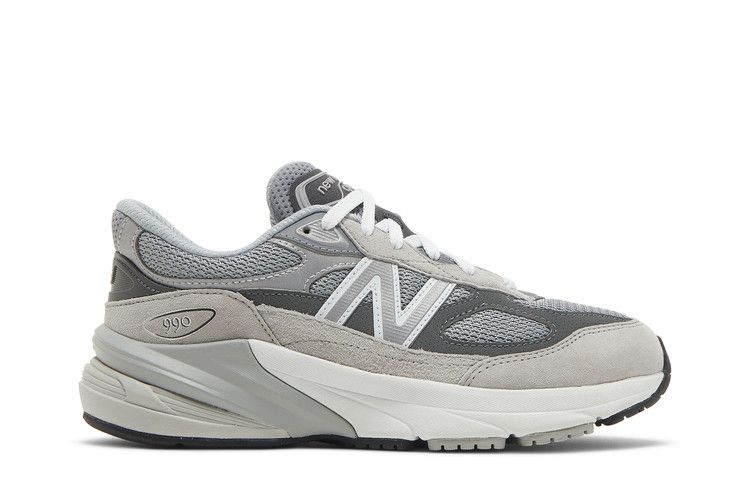 New Balance 990v6 Big Kid 'Castlerock' — Grey/Silver