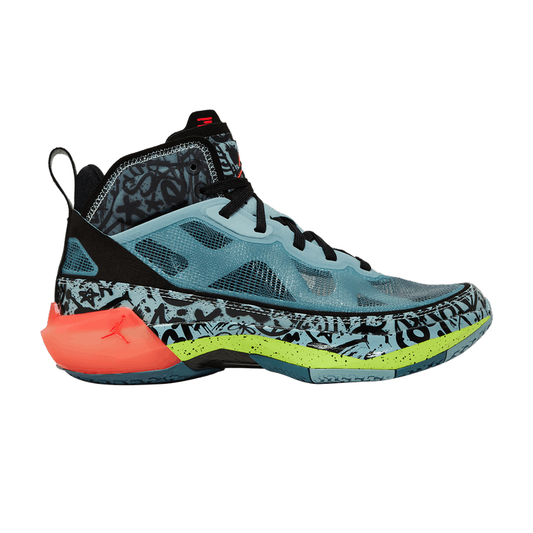 Satou Sabally x Wmns Air Jordan 37 'Grafitti' — Ocean Cube/Volt/Black/Flash Crimson