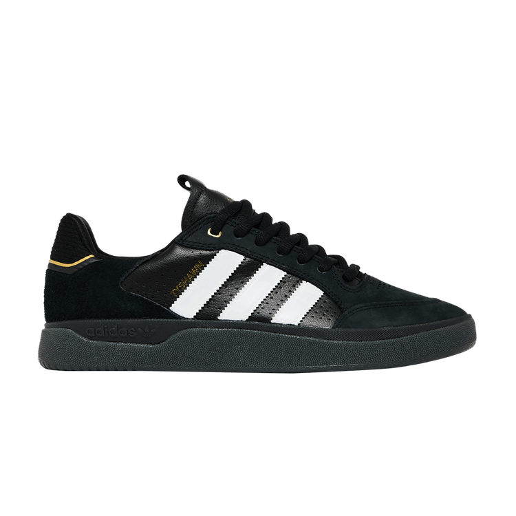 Adidas Tyshawn Low 'Black Gold Metallic' — Core Black/Core Black/Gold Metallic