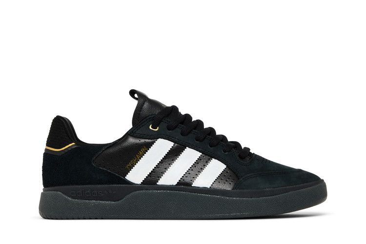 Adidas Tyshawn Low 'Black Gold Metallic' — Core Black/Core Black/Gold Metallic