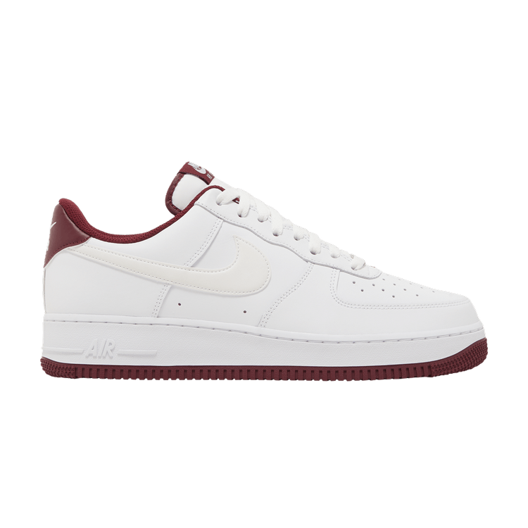 Nike Air Force 1 '07 'White Dark Beetroot' — White/Dark Beetroot/White