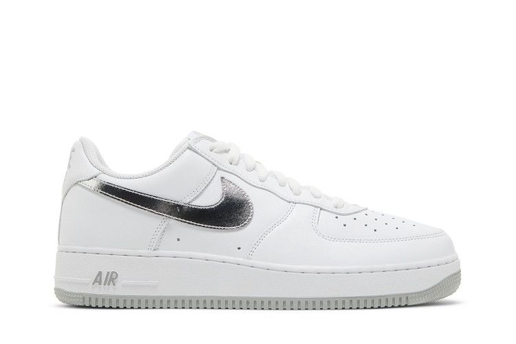 Nike Air Force 1 Low 'Color of the Month - White Silver' — White/Metallic Silver/Metallic Gold (2)