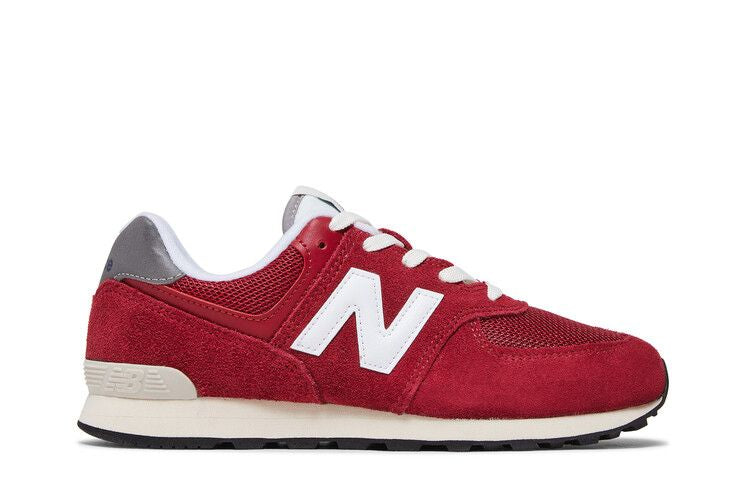 New Balance 574 Big Kid 'Crimson' — Crimson/Sea Salt