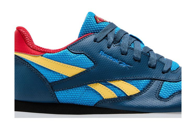 DC Comics x Reebok Classic Leather Big Kid 'Superboy and Supergirl' — Upbeat Blue/Redtastic/Hazy Yellow