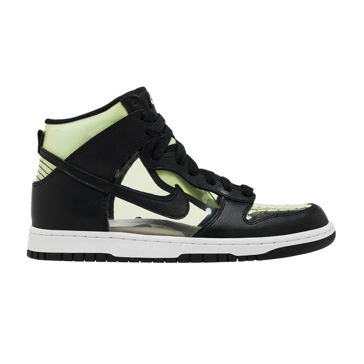 Comme des Garçons x Nike Dunk High Retro 'Clear' — Black/Black-White