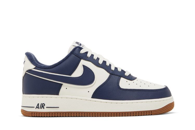 Nike Air Force 1 '07 LV8 'College Pack - Midnight Navy' — Sail/Midnight Navy/Medium Gum Brown (2)
