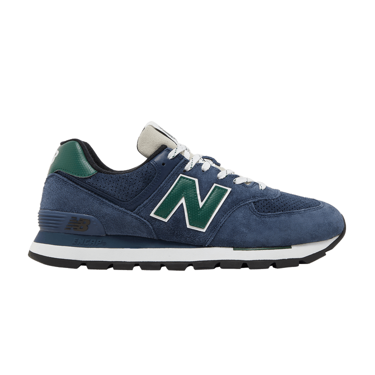 New Balance 574 Rugged 'Navy Green' — Grey/Green