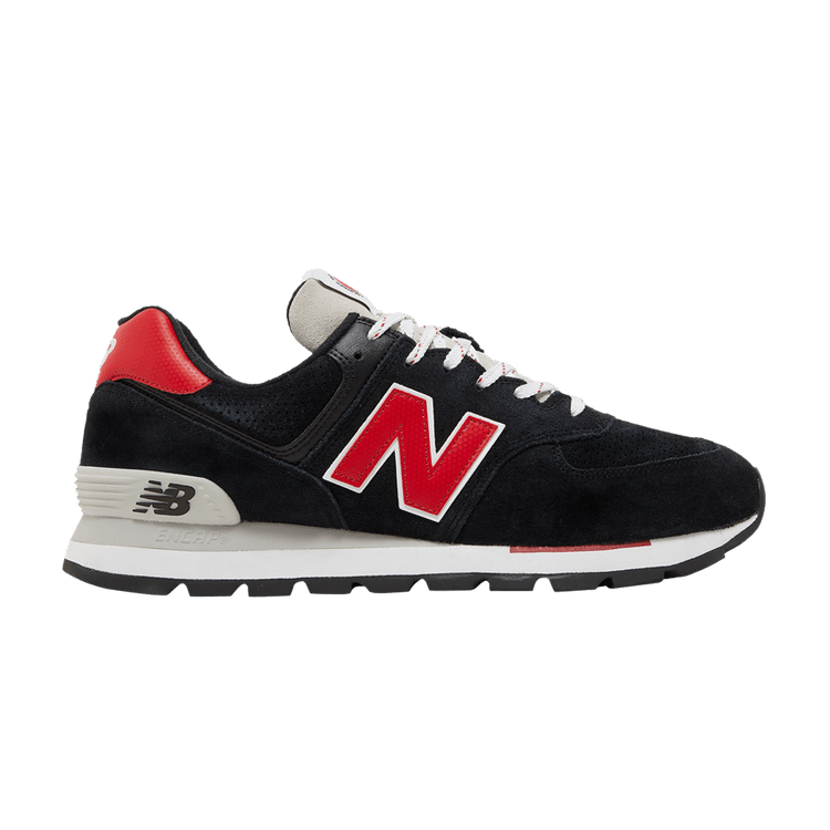 New Balance 574 Rugged 'Black Red' — Black/Red