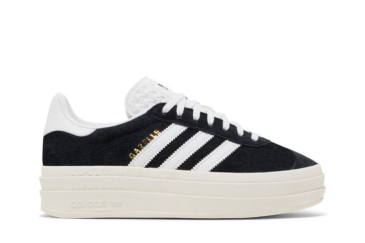 adidas Wmns Gazelle Bold 'Black White' — Core Black/Cloud White/Core White