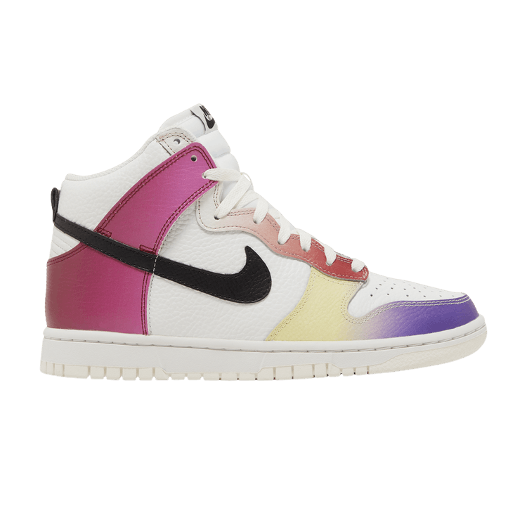 Nike Wmns Dunk High 'Multi-Color Gradient' — Summit White/Team Red/Gym Red/Black