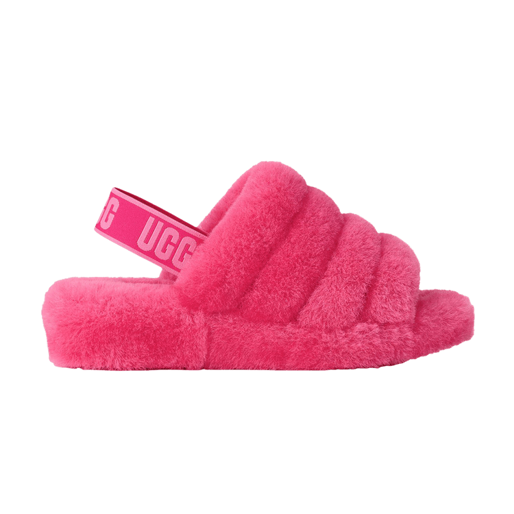 UGG Wmns Fluff Yeah Slide 'Deep Coral Sachet Pink' — Deep Coral/Sachet Pink